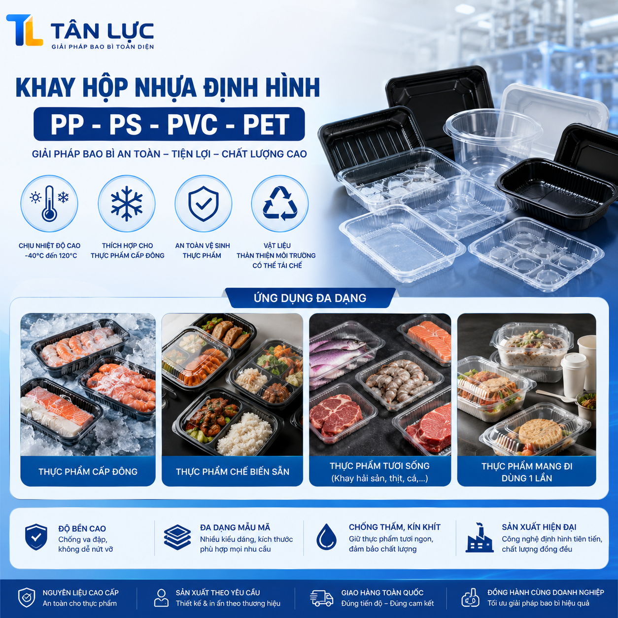 HỘP NHỰA ĐỊNH HÌNH PET, PP, PS, PVC